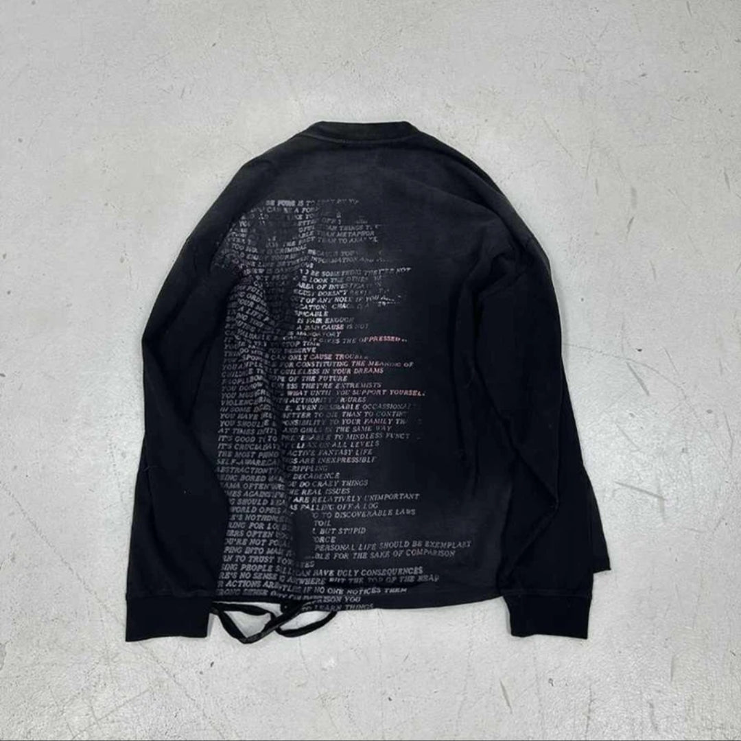 "cHAOS" - Distressed Sweater