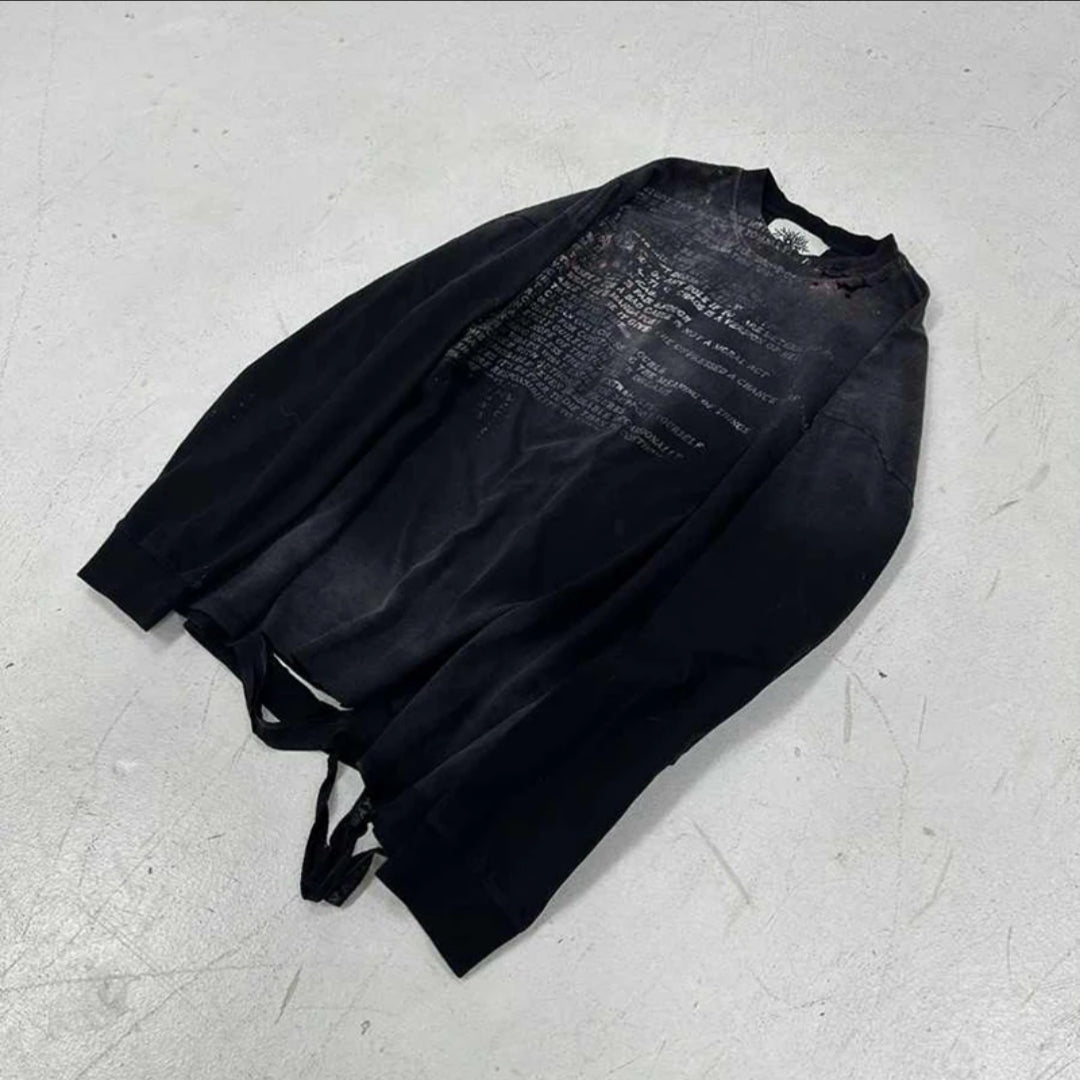 "cHAOS" - Distressed Sweater