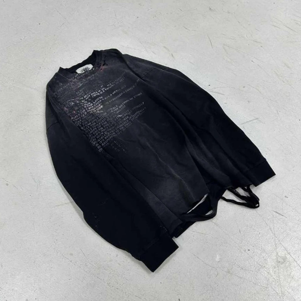 "cHAOS" - Distressed Sweater