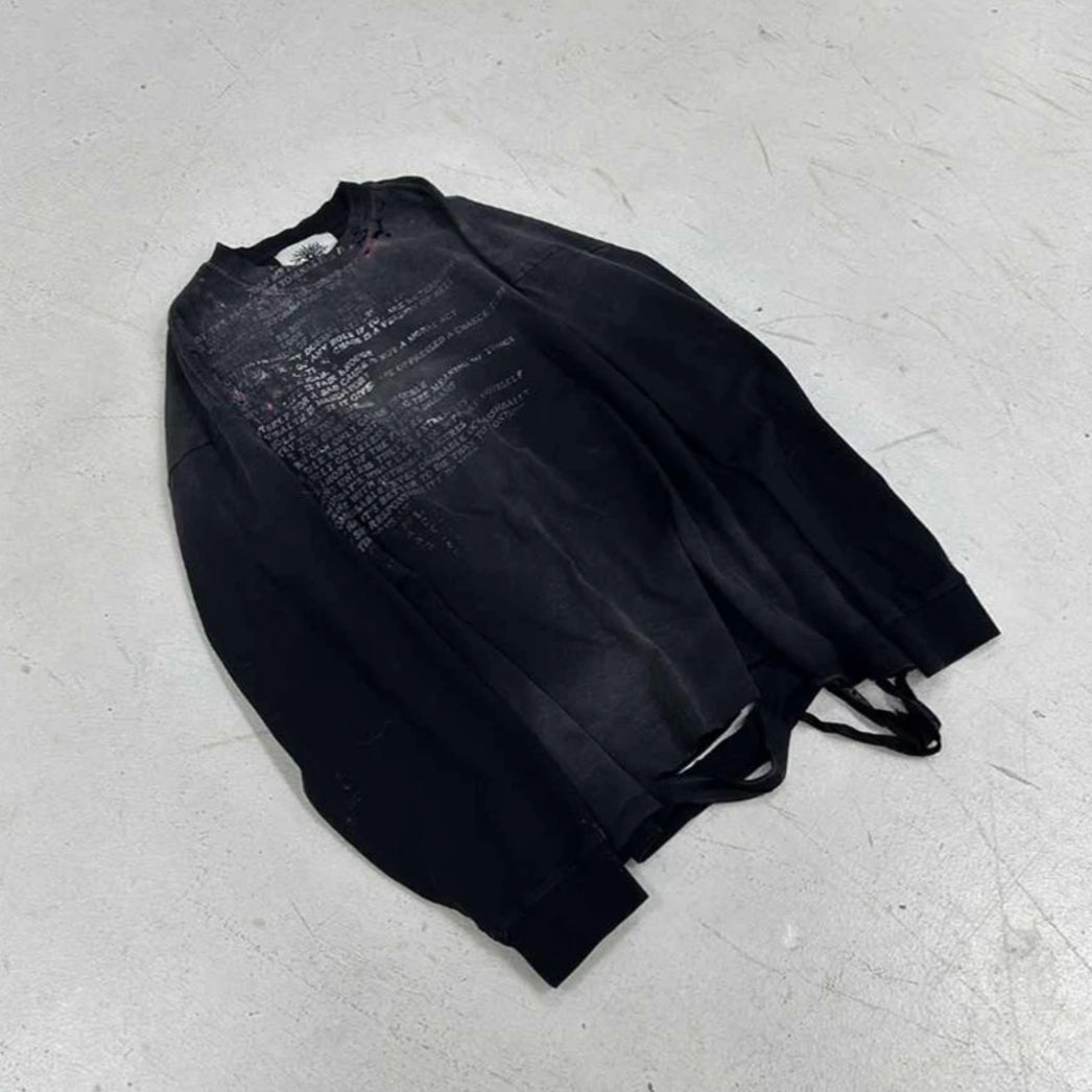 "cHAOS" - Distressed Sweater